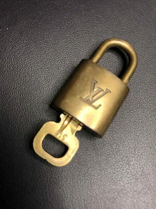 5321 Louis Vuitton Lock & Key Vintage Padlock Brass Gold Number 314 - Picture 1 of 2
