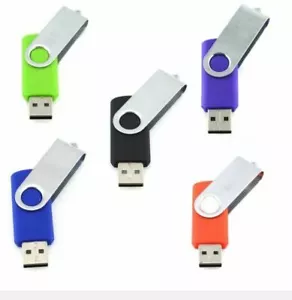 32GB 16 8GB 4GB 2GB 1 GB USB Swivel Flash Memory Stick Pen Drive 128mb 256 512mb - Picture 1 of 7