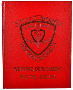 1st Battalion 3rd Marines 1/3 1989 1990 Westpac Deployment Cruise Book - Picture 1 of 14