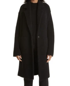 Vince Merino Wool Blend Longline Cardigan, Women's Size XS Black - Picture 1 of 5