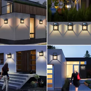 1x Solar Tungsten Wall Light Outdoor Sconce Motion Sensor Lamp For Porch Garage - Picture 1 of 13