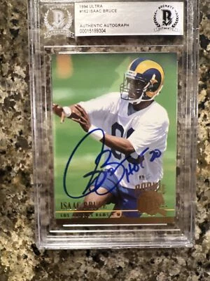 Isaac Bruce Signed Rookie 1994 Fleer Ultra BGS Authentic Auto “HOF 20” - Image 1 of 3