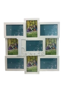 WOLTU Clear Glass Friends Pictures 9 Openings White Photo Frame Size 4x6 NWB - Picture 1 of 6