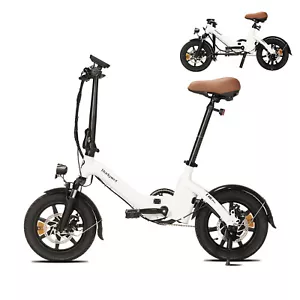 14 Inch Folding E-Bike City Electric Bike Bicycle Ebike 45KM Range For 140-180cm - Picture 1 of 11