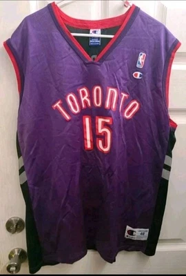 Camiseta deportiva de baloncesto Vince Carter Toronto Raptors Champion NBA para hombre 48 XL vintage  Foto 1 de 4