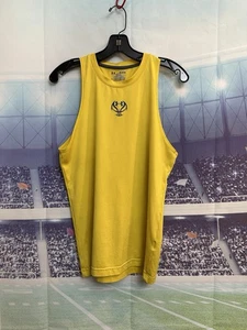 Under Armour Basketball Fitted Tank Top Sleeveless Athletic Medium Yellow - Picture 1 of 7