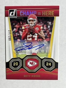 2024 Donruss Skyy Moore Champ Is Here Auto /299 Chiefs - Picture 1 of 2