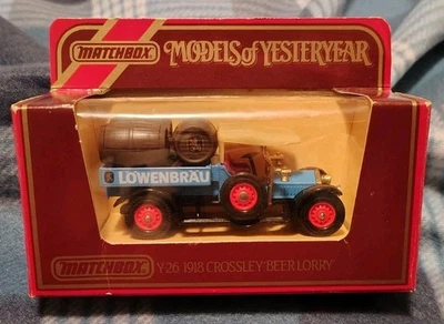 Matchbox Models Of Yesteryear 1918 Crossley Beer Lorry escala 1:47 diecast *BONITO* Foto 1 de 4