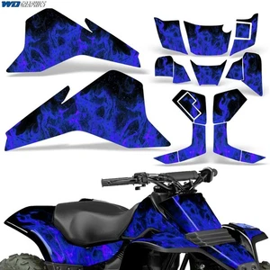 Graphics kit Sticker Decal Wrap for Suzuki/Kawasaki LT/KFX 87/03-06- BLUE FLAMES - Bild 1 von 1