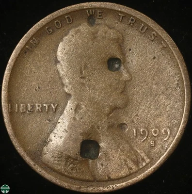 1909-S Lincoln Wheat Cent- Good Details: Very Damaged - Image 1 of 2