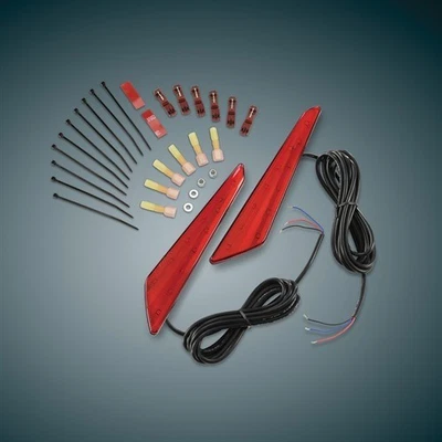 Juego de luces marcadoras de lente cromadas Show - rojo motocicleta bicicleta de calle 52-953R Foto 1 de 4