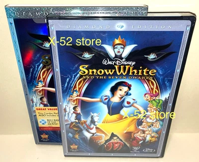 Disney Snow White and 7 Dwarfs Blu-ray DVD combo Diamond Edition SEALED Slipcase - Image 1 of 4