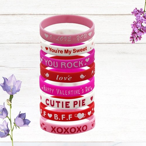 16 Pezzi Coppia Braccialetto in Gomma Braccialetto San Valentino Silicone