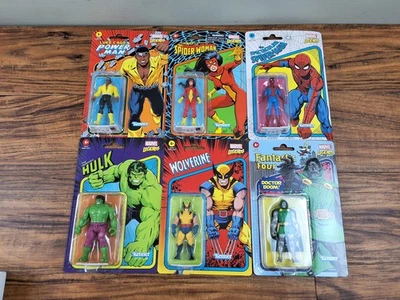 Lote de 6 Leyendas Marvel SpiderWoman SpiderMan Luke Cage Wolverine Hulk Doctor Doom Foto 1 de 4