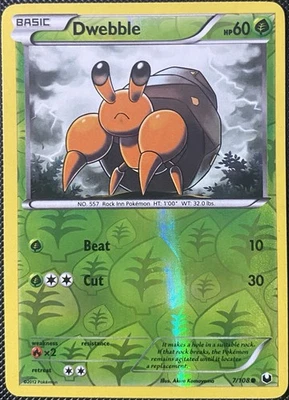 Dwebble 7/108 Dark Explorers Reverse Holo - Pokémon Card - Image 1 of 2