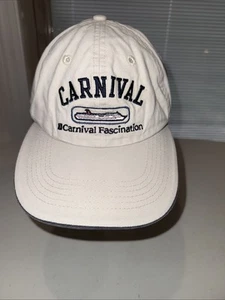 Carnival Fascination White w Black And Ship Hat Cap Cotton Strap Buckle - Picture 1 of 11