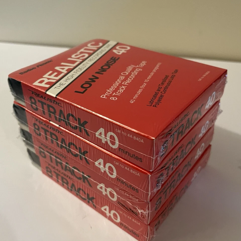 Realistic 40 Minute 8 Track Tapes Blank Radio Shack 44-840a Scotch 45