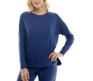 Roudelain Women's Waffle-Knit Jogger PAJAMA TOP  Gray Blue XLARGE - Picture 1 of 1