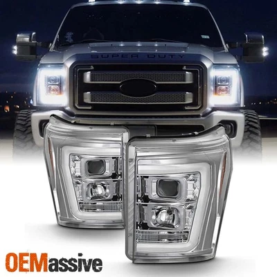 Faros proyectores barra de luz Super Duty cromados para Ford F-250 F-350 F450 11-16 Foto 1 de 4