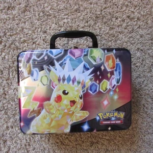 Pokemon 2024 Collector Metal Chest Lunch Box NO CARDS Tin ONLY Unused 8" - Picture 1 of 3