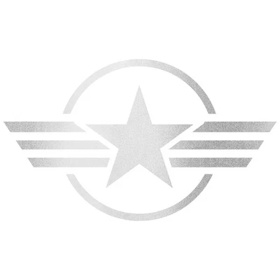 2er Set Army Stern Autoaufkleber 20x20cm Silber Sticker für Auto K171 - Bild 1 von 4