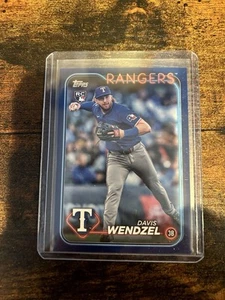 2024 Topps #US248 Davis Wendzel Blue Border Parallel Rookie Card Rangers - Picture 1 of 6