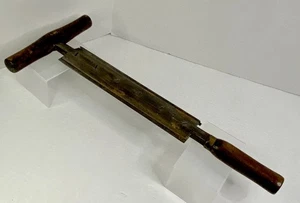 Antico Coltello Corrieri Carne #2 Nascondi Lama Abbronzante Bordo 3 Manico Legno Strumento - Foto 1 di 23