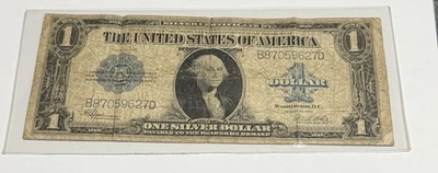 1923 $1 Large Silver Certificate Fr#237 w/ Thick Mylar Sleeve Speelman-White - Image 1 of 2