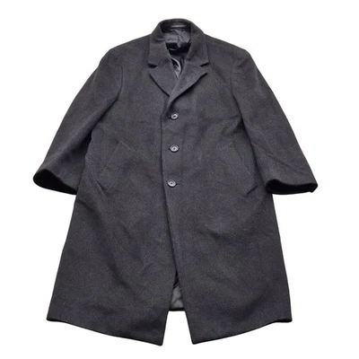 VTG 90's London Fog Men's 40R Charcoal Wool Overcoat Topcoat - Image 1 of 4