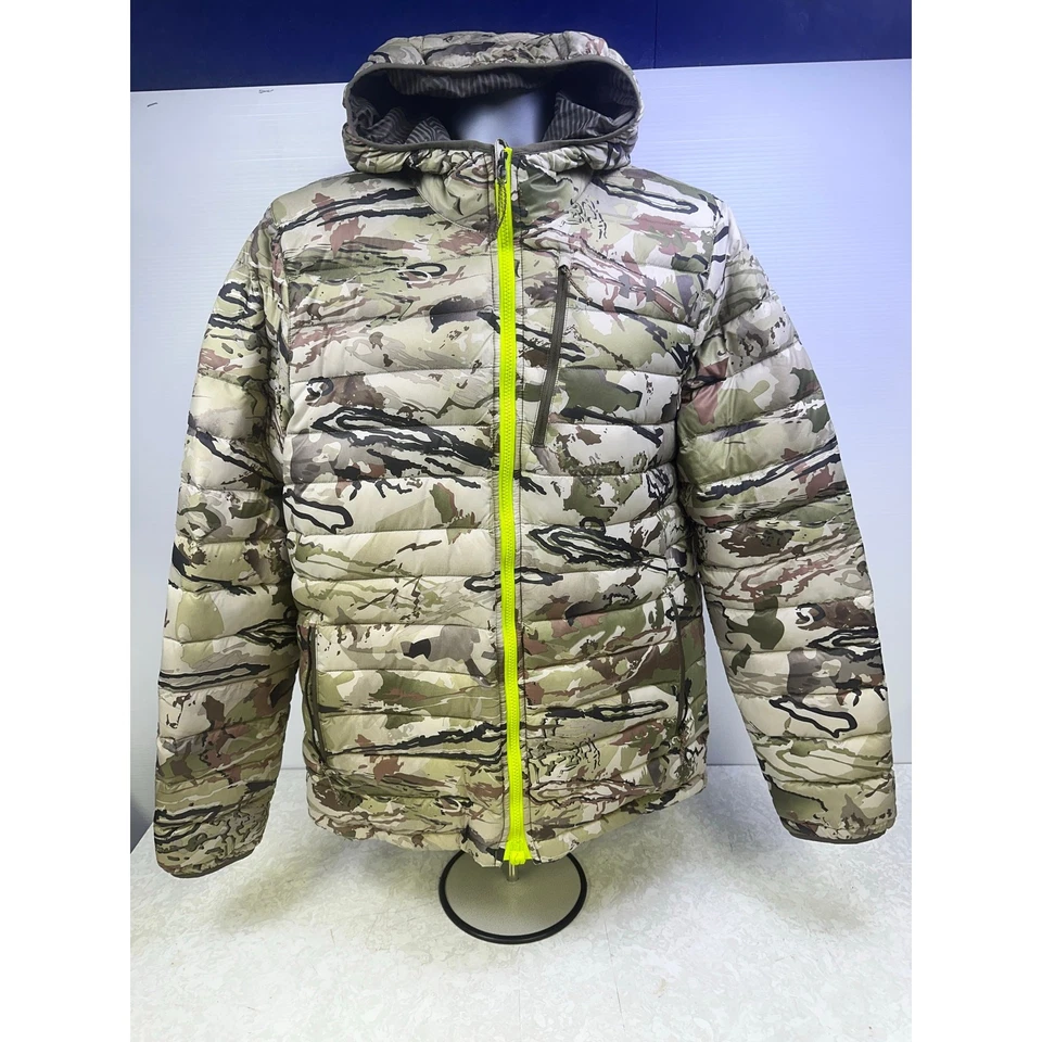Under Armour Ridge Reaper Hunting Jacket w/Camouflage Neon Zipper-Large - Image 1 of 4