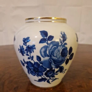 Kronach Kunst Bavaria Vase Echt-Kobalt Goldrand H 15cm Porzellan - Bild 1 von 2