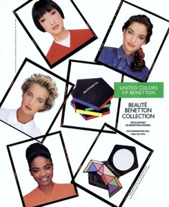 1990 United Colors of Benetton maquillaje 1 página anuncio de revista - Imagen 1 de 1