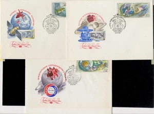 Set of 3 Postal Envelopes KPD USSR April 12 Cosmonautics Day 15 1976 year - Picture 1 of 4