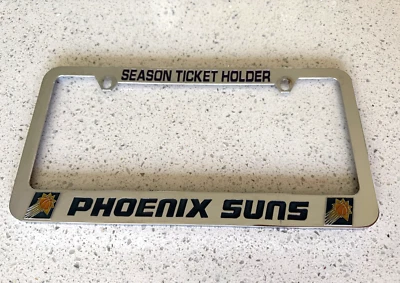 Porta boletos de temporada vintage 1999 NBA Phoenix Suns marco de matrícula cromado Foto 1 de 4
