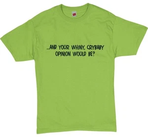 Crybaby Funny Saying Mens Graphic Tees Offended Offensive Rude Mens Shirts - Picture 1 of 1