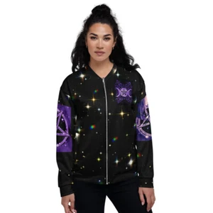 Unisex Bomber Jacket Female My magicka ate your dogma witchy witchcraft magick - Picture 1 of 29