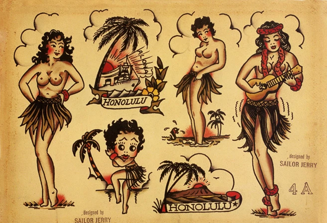Impresión fotográfica flash arte tatuaje Sailor Jerry #7 13 x 19 Foto 1 de 1