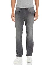 Nautica mens Straight Light Cross Hatch Jeans, River Grey Wash, 40W x 30L US