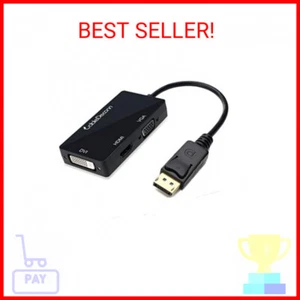 CableDeconn Multi-Function Displayport Dp to HDMI/DVI/VGA Male to Female 3-in-1 - Picture 1 of 2