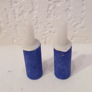 Ausströmer Luftstein 2er-Pack - rund 10x20mm blau Aquarium Zubehör Sprudelstein - Bild 1 von 1