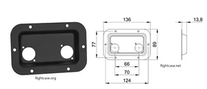 VASCHETTA AD INCASSO PER CONNETTORI neutrik xlr speakon - Foto 1 di 1