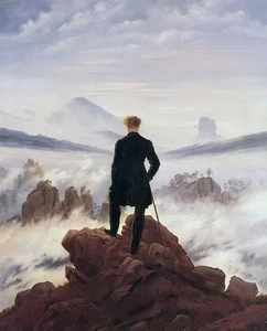 Ölgemälde Caspar David Friedrich - Der Wanderer über Nebelmeer Handarbeit - Bild 1 von 1