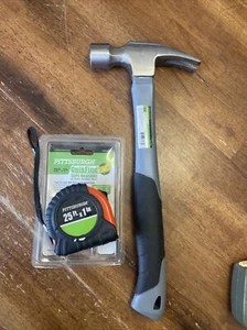 Pittsburgh Fiberglas Rahmenhammer 24 Unzen und 25 Fuß x 1 Zoll Schnellfind Maßband - Bild 1 von 12