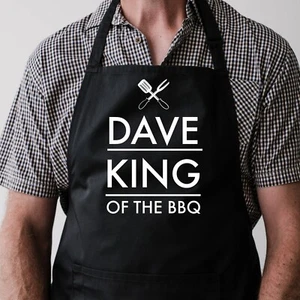 Delantal personalizado King of the BBQ, regalo divertido para adultos, regalo para papá, abuelo - Imagen 1 de 1