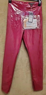 Guess Women's Garnet Wine Gigi Patent Jeggings Size XS $145 - Image 1 of 4