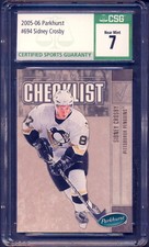 2005-06 PARKHURST Hockey NHL #694 Sidney Crosby Rookie CSG 7 NM Pinguins RC Card