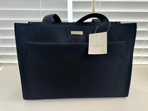 BOLSO DE MANO GRANDE VINTAGE LIZ CLAIBORNE *NUEVO CON ETIQUETAS * Negro - Imagen 1 de 7