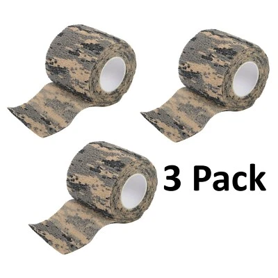3 Pack– Camouflage Self Adhesive Cling Tape – Multiple Colors By Sirius Survival