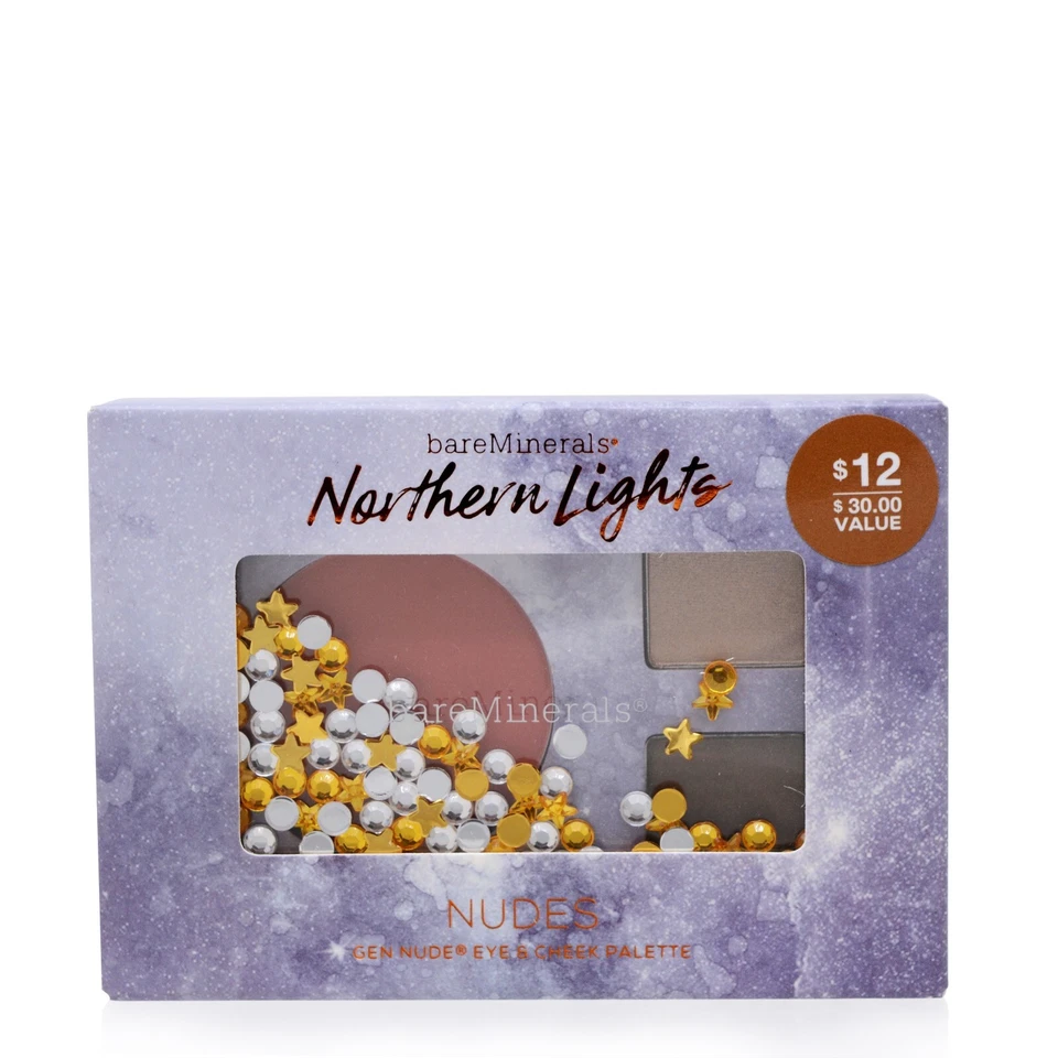 BAREMINERALS NORTHERN LIGHTS NUDE GEN NUDE & CHEEK PALETTE NEW IN BOX - Image 1 of 1