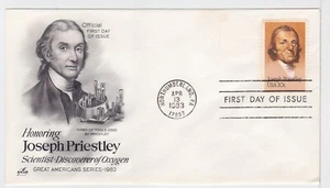 TurtlesTradingPost- Joseph Priestley 1983 #2038- FDC Artcraft Cachet  - Picture 1 of 1